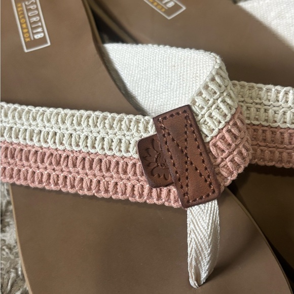 Stylish Pink and Cream Women's‎ Sandals - Picture 4 of 6